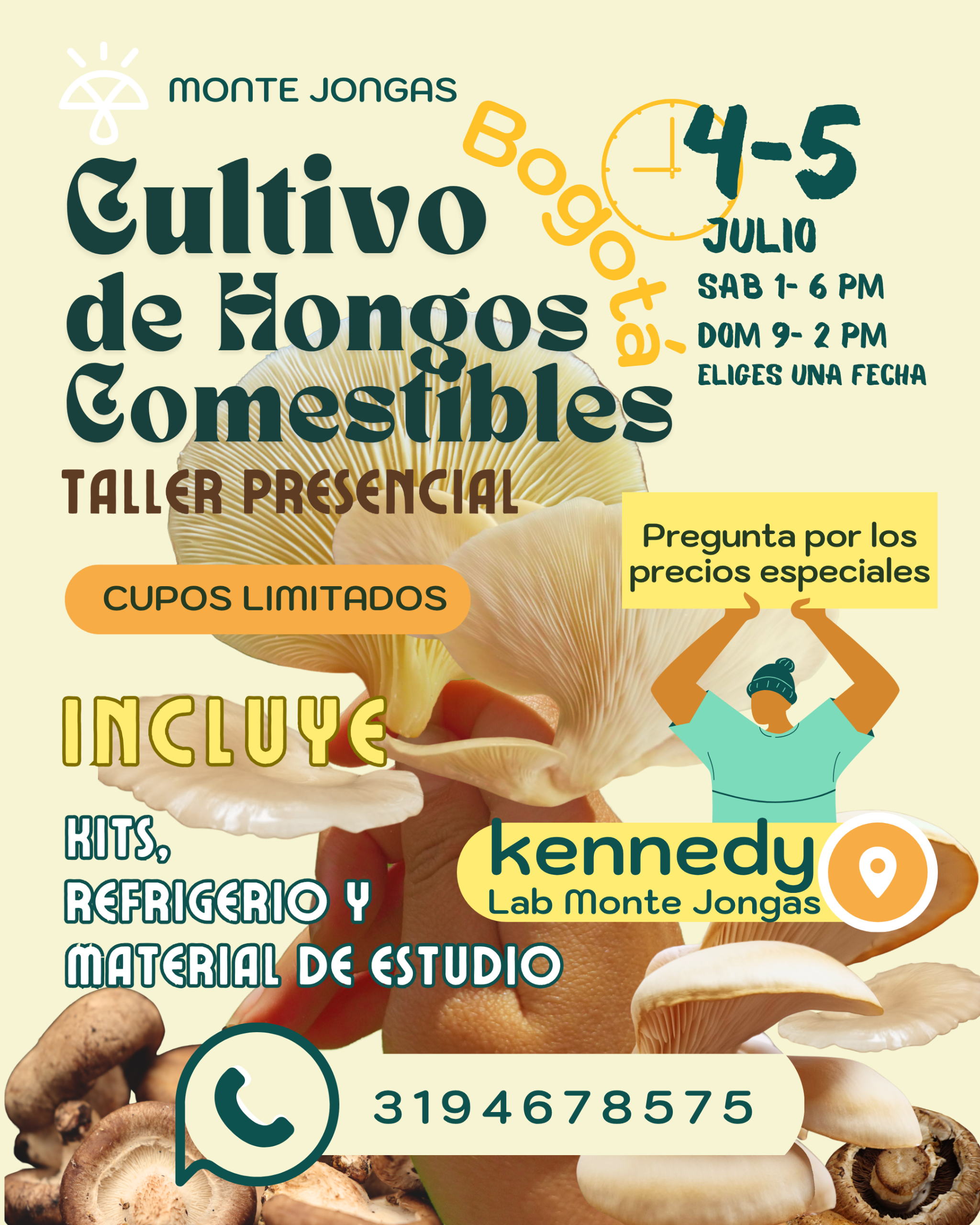Taller Intensivo de Cultivo de Orellanas y Shiitake (Presencial) | Julio