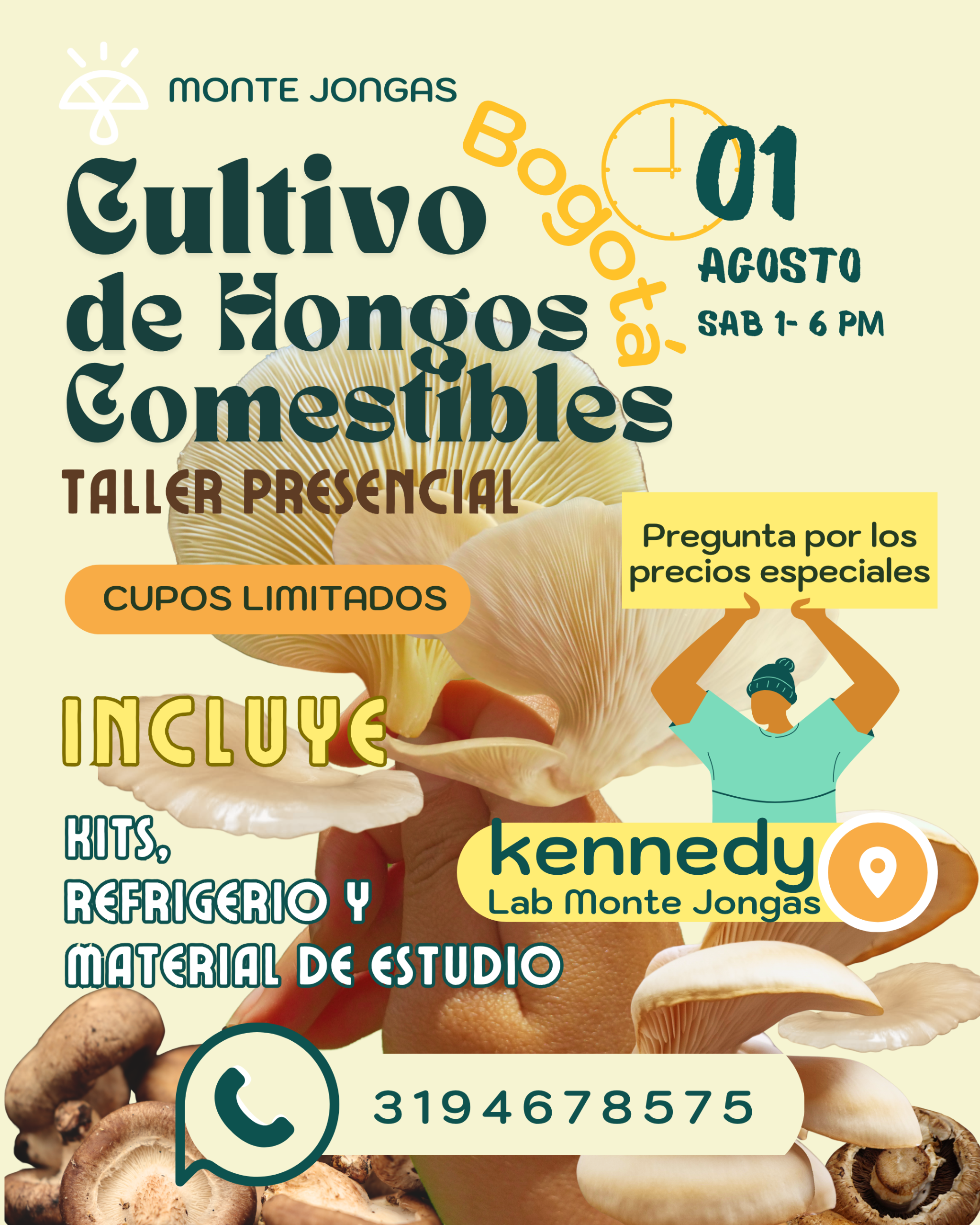 Taller Intensivo de Cultivo de Orellanas y Shiitake (Presencial) | Julio 2