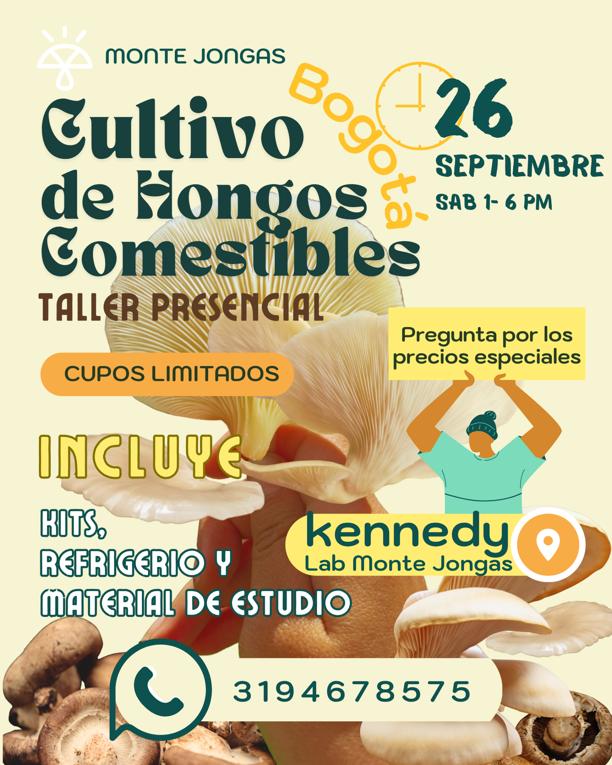 Taller Intensivo de Cultivo de Orellanas y Shiitake (Presencial) | Septiembre